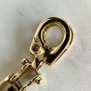 14K Two-Tone Gold Fancy Link Panel Bracelet