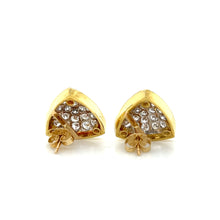 Load image into Gallery viewer, 18K Yellow Gold 2.00ctw Diamond Triangle Stud Earrings