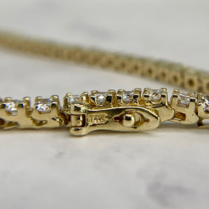 14K Yellow Gold 4.25ctw Diamond Tennis Bracelet