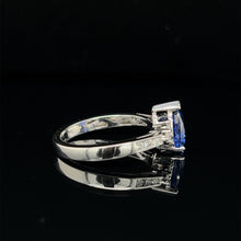 Load image into Gallery viewer, 18K White Gold 1.50ct Ceylon Sapphire and Diamond Ring