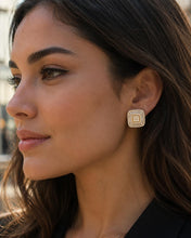 Load image into Gallery viewer, Radiant Square Diamond Statement Screw Back Earrings