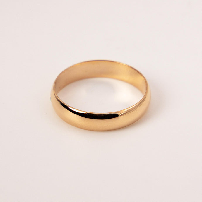 14K Rose Gold Wedding Band 4.6 mm – Comfort Fit, Hypoallergenic, Timeless