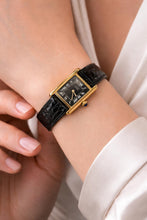 Load image into Gallery viewer, Cartier Must de Cartier Tank Watch Black Dial Roman Numerals Leather Strap Class