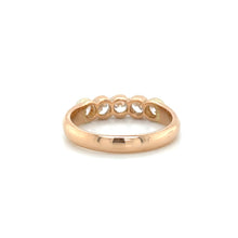 Load image into Gallery viewer, 18K Rose Gold 1.20ctw 5 Stone Diamond Bubble Band