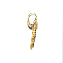 Load image into Gallery viewer, 18K Yellow Brushed Gold and Black Rhodium Diamond Earrings
