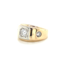 Load image into Gallery viewer, Vintage 14K Two-Tone Gold Old Cut Diamond Band Ring