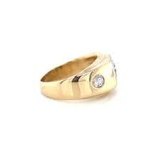 Load image into Gallery viewer, Vintage 14K Two-Tone Gold Old Cut Diamond Band Ring