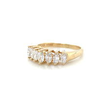 Load image into Gallery viewer, 14K Yellow Gold Marquise Cut Graduating Diamond Band