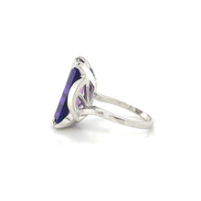Load image into Gallery viewer, 10K White Gold Synthetic Color Change Sapphire Ring