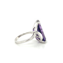 Load image into Gallery viewer, 10K White Gold Synthetic Color Change Sapphire Ring