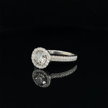 Load image into Gallery viewer, 14k White Gold 1.06ctw Lab Diamond Halo Engagement Ring