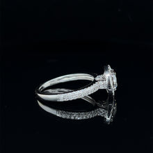 Load image into Gallery viewer, 14k White Gold 1.06ctw Lab Diamond Halo Engagement Ring