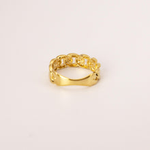 Load image into Gallery viewer, 14k Yellow Gold Diamond Cut Cuban Link Band Ring