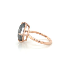 Load image into Gallery viewer, 14K Rose Gold Salt and Pepper Kite Cut Diamond Ring