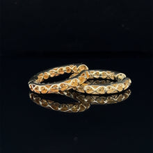 Load image into Gallery viewer, 14K Yellow Gold Inside Out Diamond Huggie Earrings