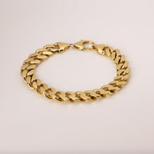 Load image into Gallery viewer, 14k Yellow Gold Solid Cuban Link Bracelet
