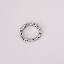 Load image into Gallery viewer, Vintage 14k White Gold Diamond and Marquise Yellow Sapphire Milgrain Ring
