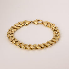 Load image into Gallery viewer, 14k Yellow Gold Solid Cuban Link Bracelet