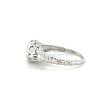 Load image into Gallery viewer, 18K White Gold Art Deco Transitional Cut Diamond Ring