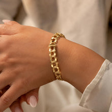 Load image into Gallery viewer, Vintage 14K Gold Nugget Bracelet | Fine Yellow Gold Jewelry
