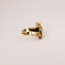 Load image into Gallery viewer, 14k Yellow Gold Lapis Lazuli &amp; Diamond Statement Ring
