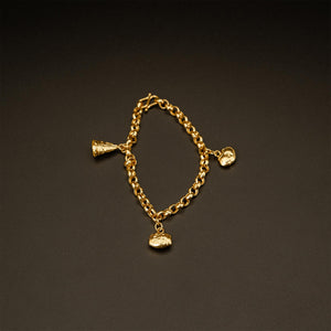 24k YG .999 Gold asian Charm Baby Bracelet