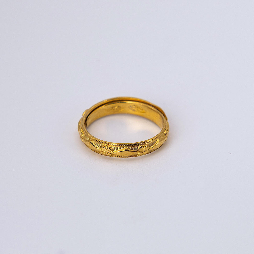 24k .999 Solid Yellow Gold Adjustable Asian Band