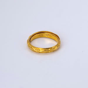 24k .999 Solid Yellow Gold Adjustable Asian Band