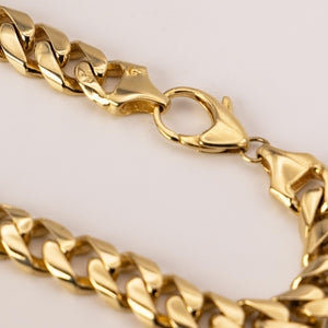 14k Yellow Gold Solid Cuban Link Bracelet