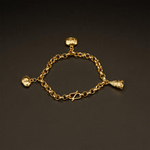 Load image into Gallery viewer, 24k YG .999 Gold asian Charm Baby Bracelet