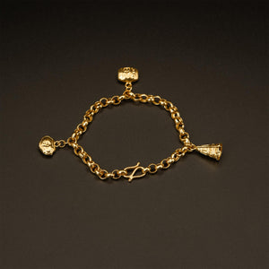 24k YG .999 Gold asian Charm Baby Bracelet
