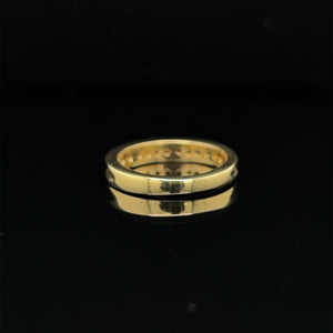 14K Yellow Gold Natural Champagne Diamond Band