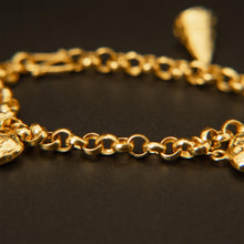 Load image into Gallery viewer, 24k YG .999 Gold asian Charm Baby Bracelet