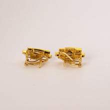 Load image into Gallery viewer, 14k Yellow Gold Lapis Lazuli &amp; Diamond Statement Earrings