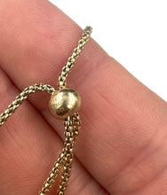 Load image into Gallery viewer, 14K Italian Yellow Gold Diamond Cut Beaded Bolo Bracelet