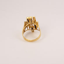 Load image into Gallery viewer, 14k Yellow Gold Lapis Lazuli &amp; Diamond Statement Ring
