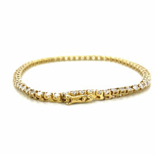 Load image into Gallery viewer, 14K Yellow Gold 4.25ctw Diamond Tennis Bracelet