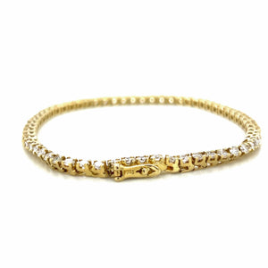 14K Yellow Gold 4.25ctw Diamond Tennis Bracelet