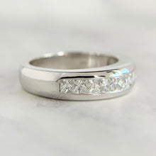 Load image into Gallery viewer, 14K White Gold 1.00ctw Princess Cut Diamond Band