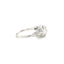 Load image into Gallery viewer, Art Deco 18K White Gold .50ct Old European Cut Diamond Ring