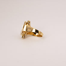 Load image into Gallery viewer, 14k Yellow Gold Lapis Lazuli &amp; Diamond Statement Ring