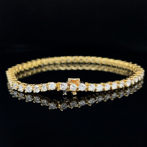 18K Yellow Gold 4.50ctw Diamond Tennis Bracelet