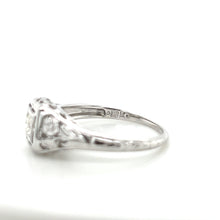 Load image into Gallery viewer, 18K White Gold Art Deco Transitional Cut Diamond Ring