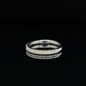 14K White Gold .25ctw Round Cut Diamond Band