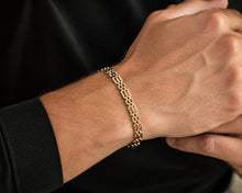Load image into Gallery viewer, 10k Solid two-tone Gold Link Bracelet
