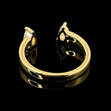 Load image into Gallery viewer, Modern Luxe Pear-Shaped Diamond Open Band 18k YG Ring