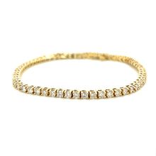 Load image into Gallery viewer, 14K Yellow Gold 4.25ctw Diamond Tennis Bracelet