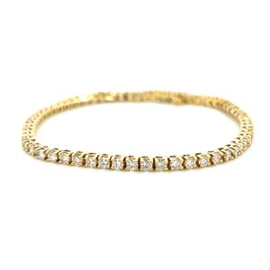 14K Yellow Gold 4.25ctw Diamond Tennis Bracelet