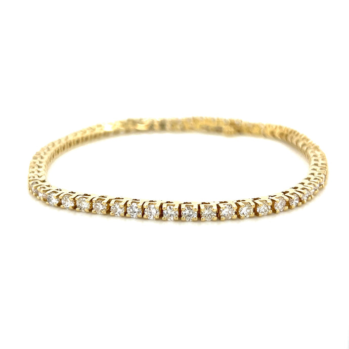 14K Yellow Gold 4.25ctw Diamond Tennis Bracelet