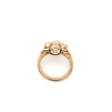 Load image into Gallery viewer, Antique 18K Gold 2.00ctw Old Mine Cut Diamond Enamel Ring